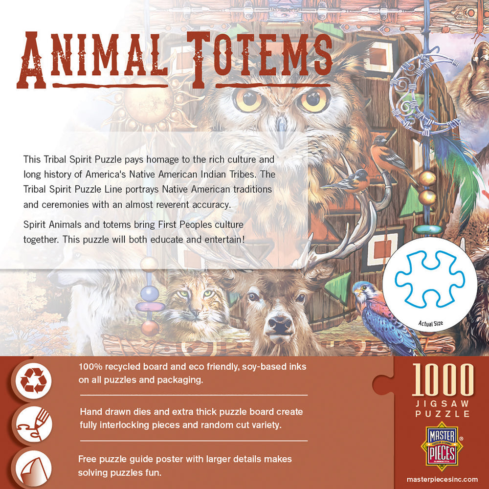 Puzzle Masterpieces: 1000 Piece Tribal Spirit - Spirit Animals