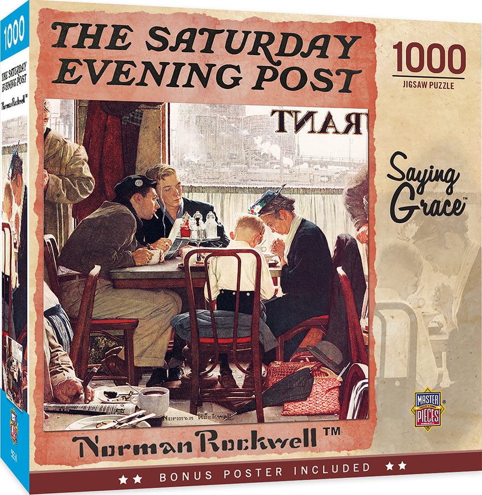 Puzzle Masterpieces: 1000 Piece Saturday Evening Post - Saying Grace