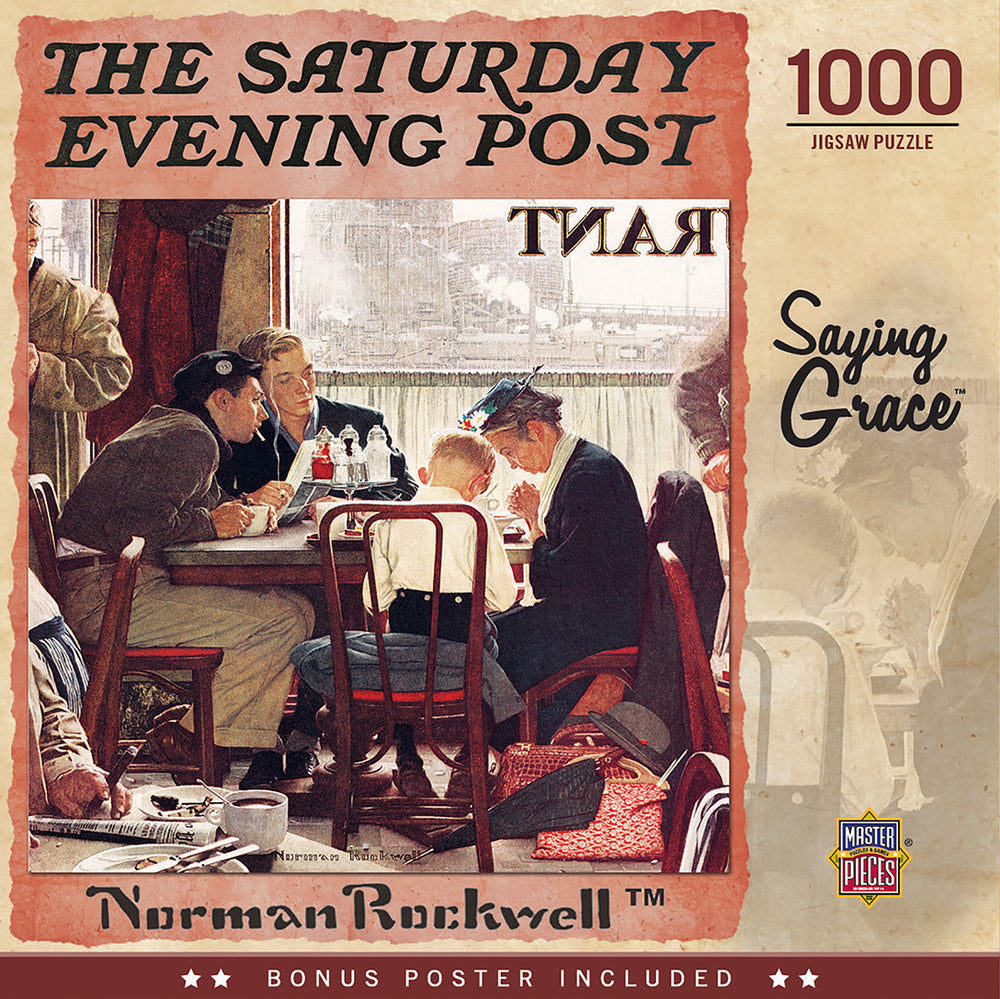 Puzzle Masterpieces: 1000 Piece Saturday Evening Post - Saying Grace