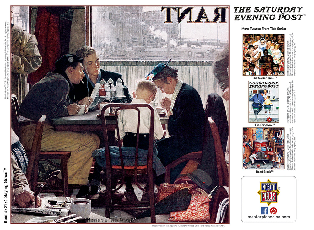 Puzzle Masterpieces: 1000 Piece Saturday Evening Post - Saying Grace