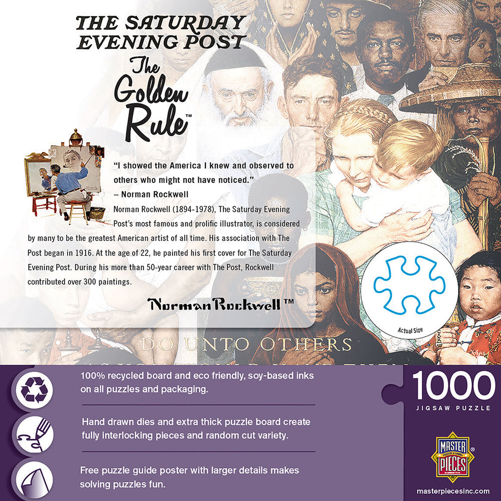 Puzzle Masterpieces: 1000 Piece Saturday Evening Post - The Golden Rule