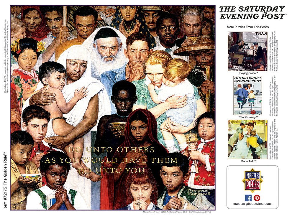 Puzzle Masterpieces: 1000 Piece Saturday Evening Post - The Golden Rule