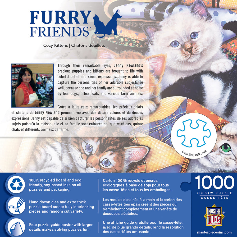 Puzzle Masterpieces: 1000 Piece Furry Friends - Cozy Kittens