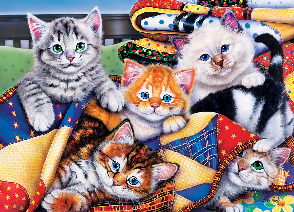 Puzzle Masterpieces: 1000 Piece Furry Friends - Cozy Kittens