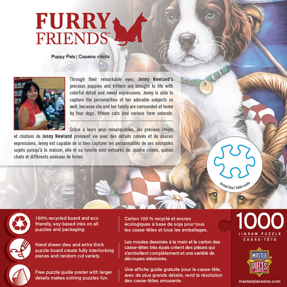 Puzzle Masterpieces: 1000 Piece Furry Friends - Puppy Pals