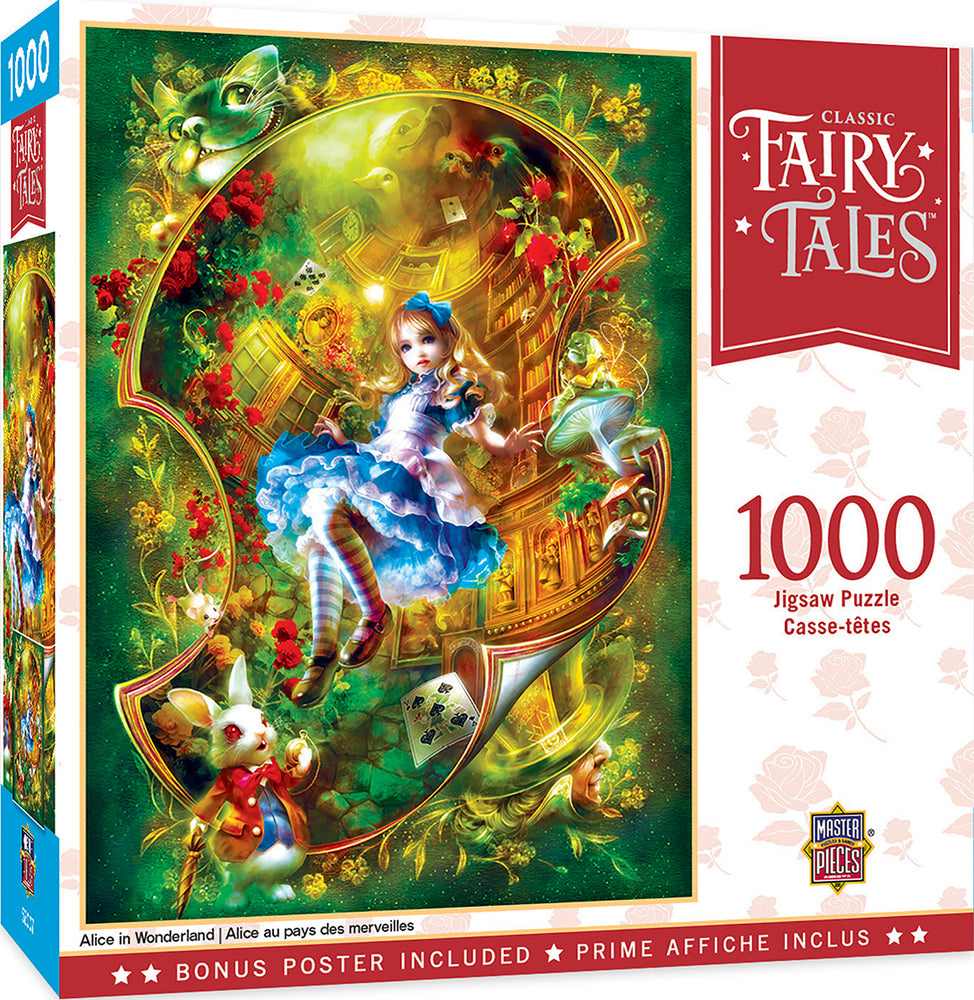 Puzzle Masterpieces: 1000 Piece Classic Fairy Tales - Alice in Wonderland