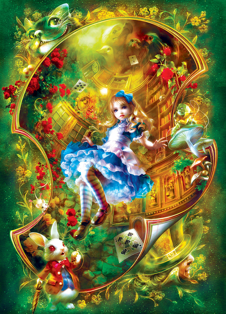 Puzzle Masterpieces: 1000 Piece Classic Fairy Tales - Alice in Wonderland