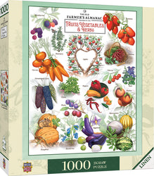 Puzzle Masterpieces: 1000 Piece Farmers Almanac - Fruits & Vegetables