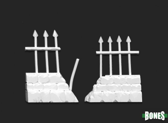 Mini Reaper Bones: Graveyard Ruined Fence 2