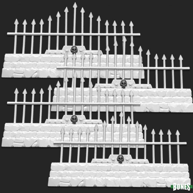 Mini Reaper Bones: Graveyard Long Fences (4)