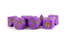 Dice Metallic Dice Co: Poly 7 Set Sharp Edge Silicone Rubber