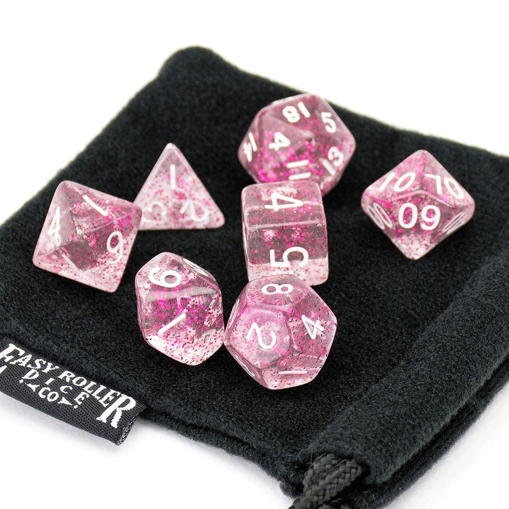 Dice Easy Roller: Poly 7 Set Sparkle w/Bag