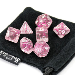 Dice Easy Roller: Poly 7 Set Sparkle w/Bag