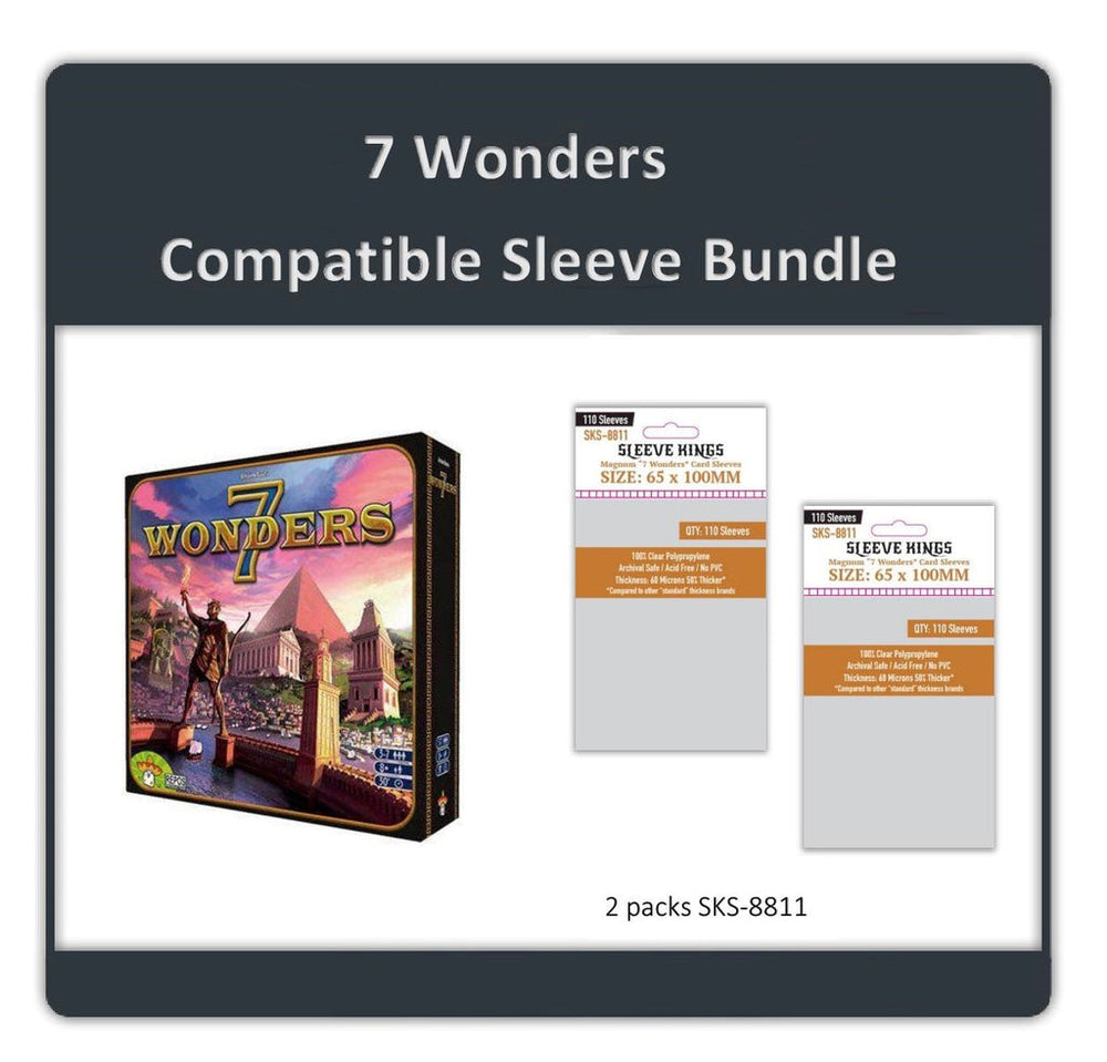 Card Sleeves Sleeve King Bundle: 7 Wonders (220)