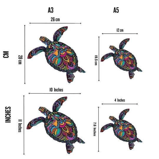 Puzzle Craft-Hub: Floral Turtle