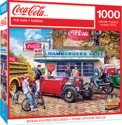 Puzzle Masterpieces: 1000 Piece Coca-Cola - Hot Rods
