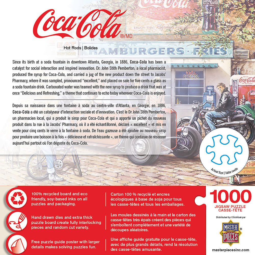 Puzzle Masterpieces: 1000 Piece Coca-Cola - Hot Rods