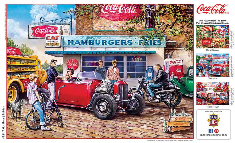 Puzzle Masterpieces: 1000 Piece Coca-Cola - Hot Rods