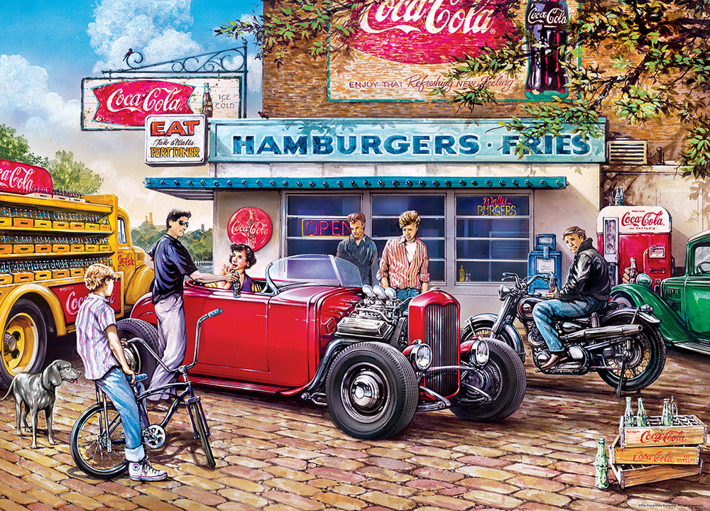 Puzzle Masterpieces: 1000 Piece Coca-Cola - Hot Rods