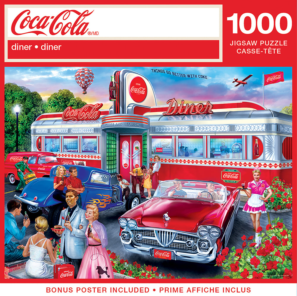 Puzzle Masterpieces: 1000 Piece Coca-Cola - Diner