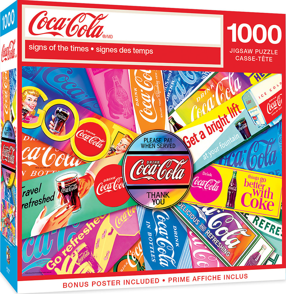 Puzzle Masterpieces: 1000 Piece Coca-Cola - Signs of the Times