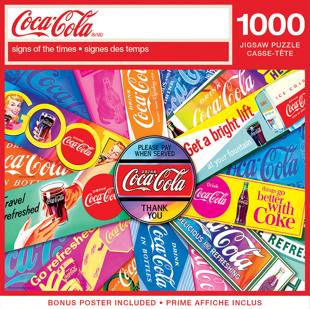 Puzzle Masterpieces: 1000 Piece Coca-Cola - Signs of the Times