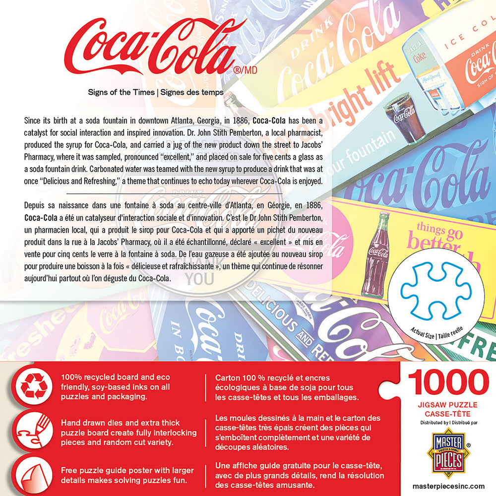 Puzzle Masterpieces: 1000 Piece Coca-Cola - Signs of the Times