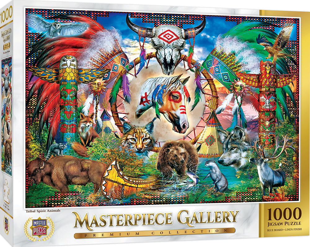 Puzzle Masterpieces: 1000 Piece MasterPiece Gallery - Tribal Spirit Animals