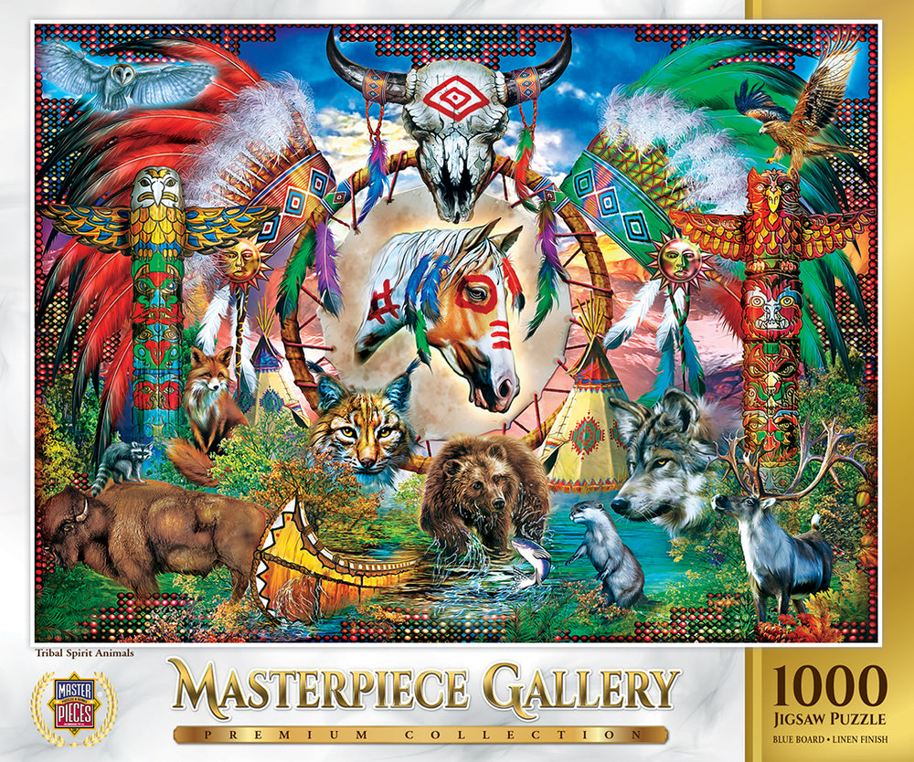 Puzzle Masterpieces: 1000 Piece MasterPiece Gallery - Tribal Spirit Animals