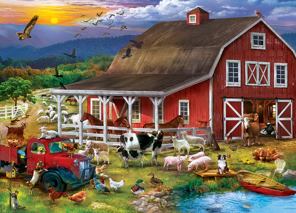 Puzzle Masterpieces: 1000 Piece MasterPiece Gallery - The Barnyard Crowd