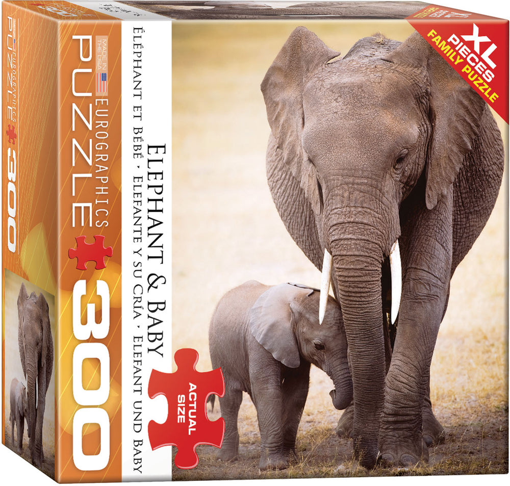 Puzzle Eurographics:  300 large piece Elephant & Baby