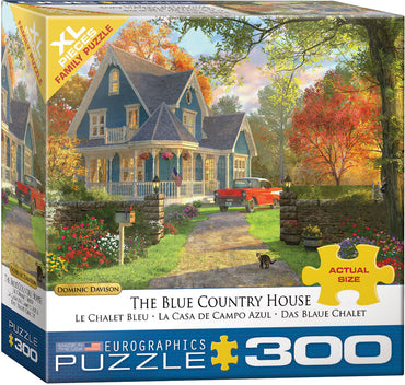 Puzzle Eurographics:  300 large piece The Blue Country House by Dominic Davison