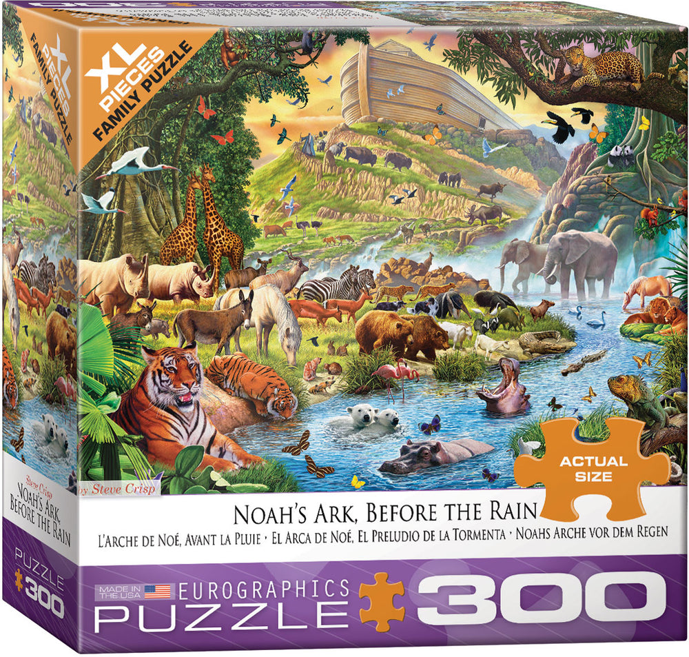 Puzzle Eurographics:  300 large piece Noah's Ark Before the Rain by Steve Crisp
