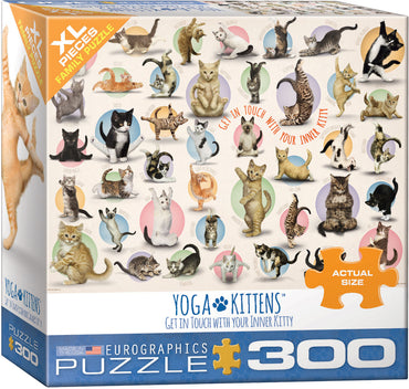Puzzle Eurographics:  300 large piece Yoga Kittens