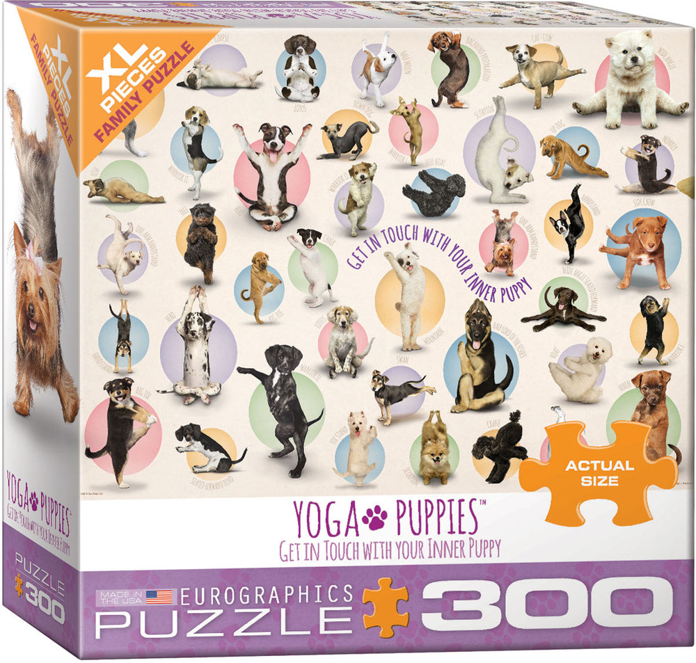 Puzzle Eurographics:  300 large piece Yoga Puppies