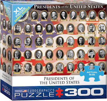 Puzzle Eurographics:  300 large piece Presidents of the United States