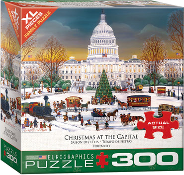Puzzle Eurographics:  300 large piece Christmas at the Capitol by Carol Dyer