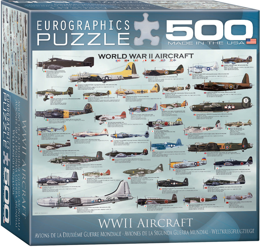 Puzzle Eurographics:  500 large piece World War II Aircraft