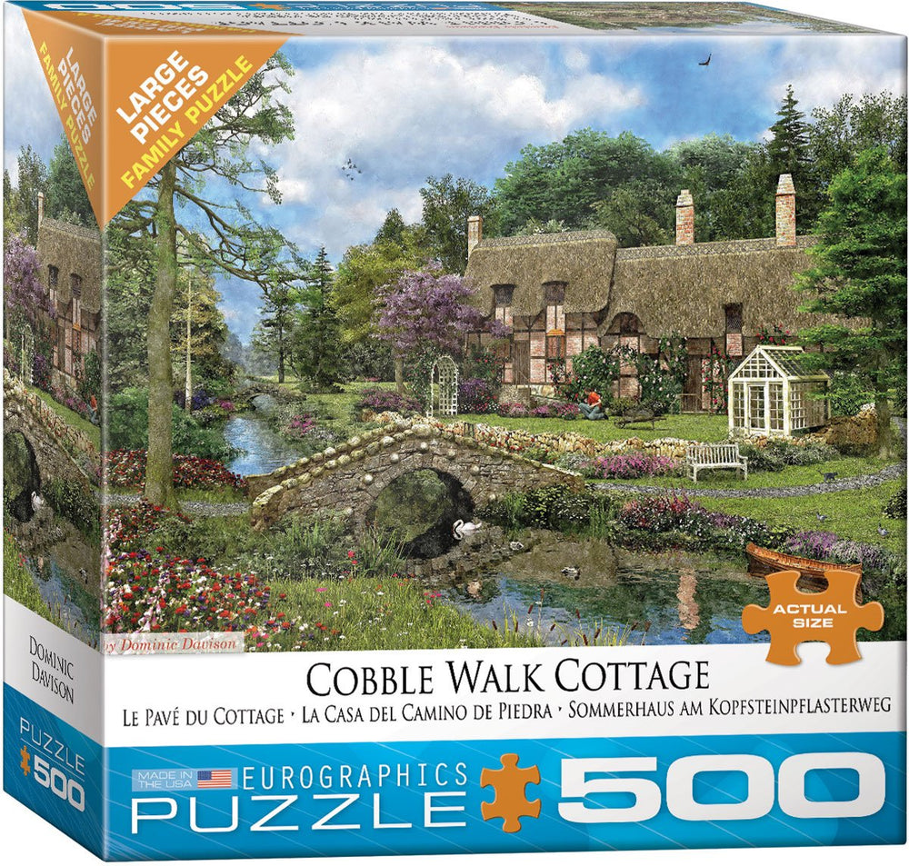Puzzle Eurographics:  500 large piece Cobble Walk Cottage by Dominic Davison