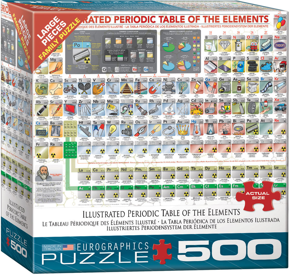 Puzzle Eurographics:  500 large piece Illustrated Periodic Table of the Elements