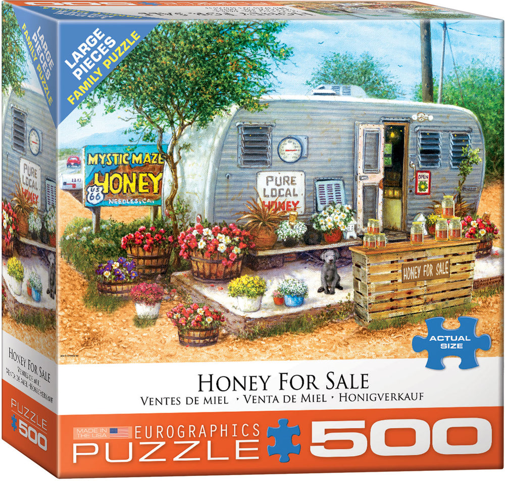 Puzzle Eurographics:  500 large piece Honey For Sale by Janet Kruskamp