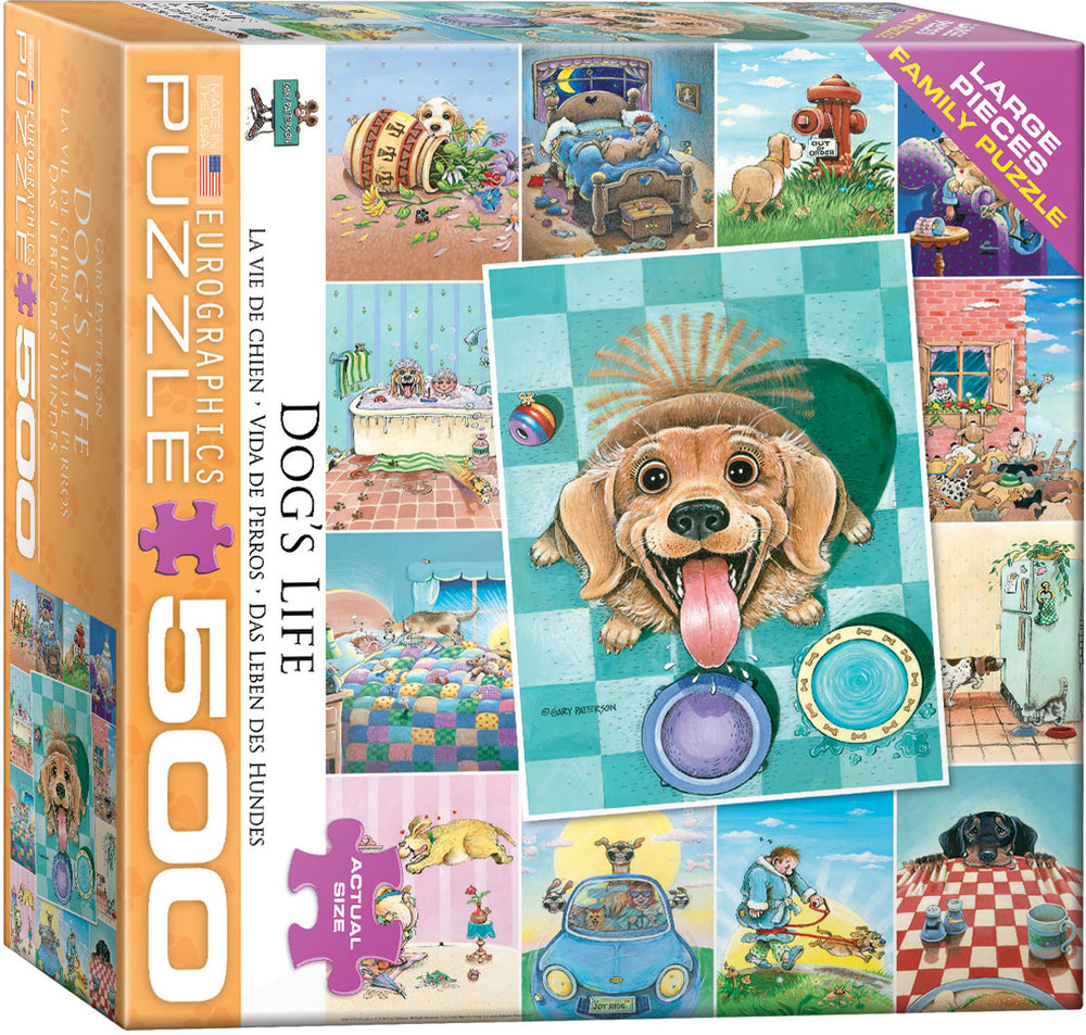 Puzzle Eurographics:  500 large piece Dog's Life by Gary Patterson