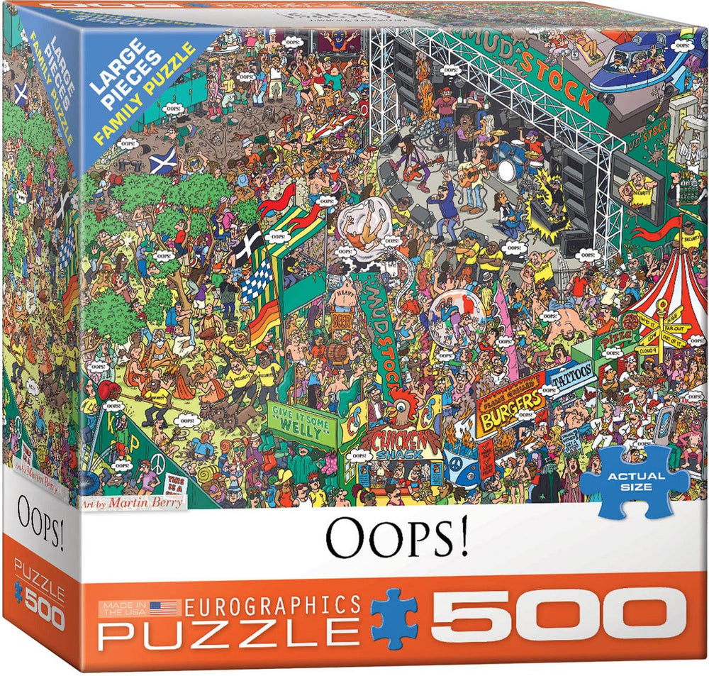 Puzzle Eurographics:  500 large piece Oops! by Martin Berry