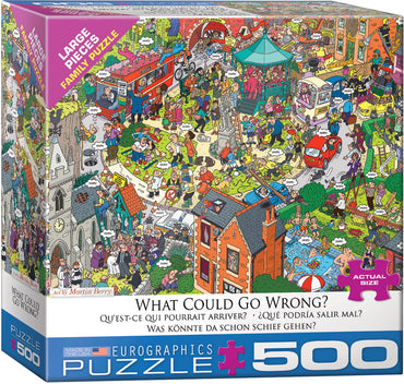 Puzzle Eurographics:  500 large piece What Could go Wrong? by Martin Berry