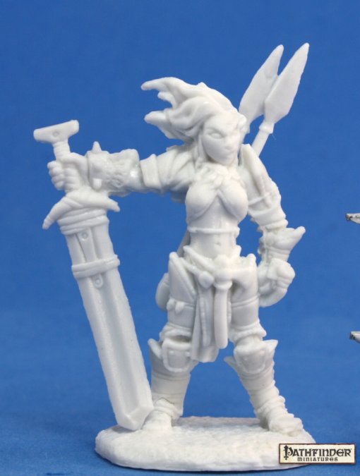 Mini Reaper Bones Pathfinder: Amiri - Iconic Barbarian