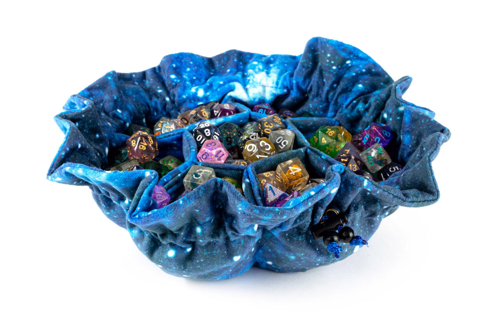 Dice Bag Fanroll: Velvet Compartment Bag w/Pockets