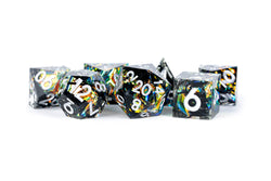 Dice Metallic Dice Co: Poly 7 Set Sharp Edge Resin