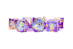 Dice Metallic Dice Co: Poly 7 Set Sharp Edge Resin