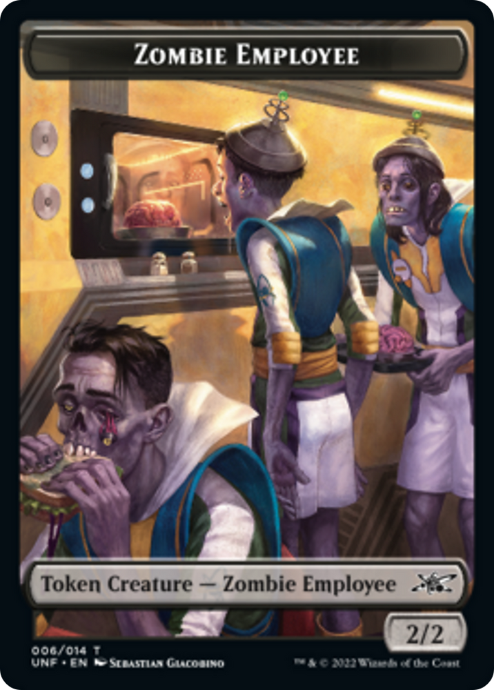 Zombie Employee // Food (011) Double-sided Token [Unfinity Tokens]