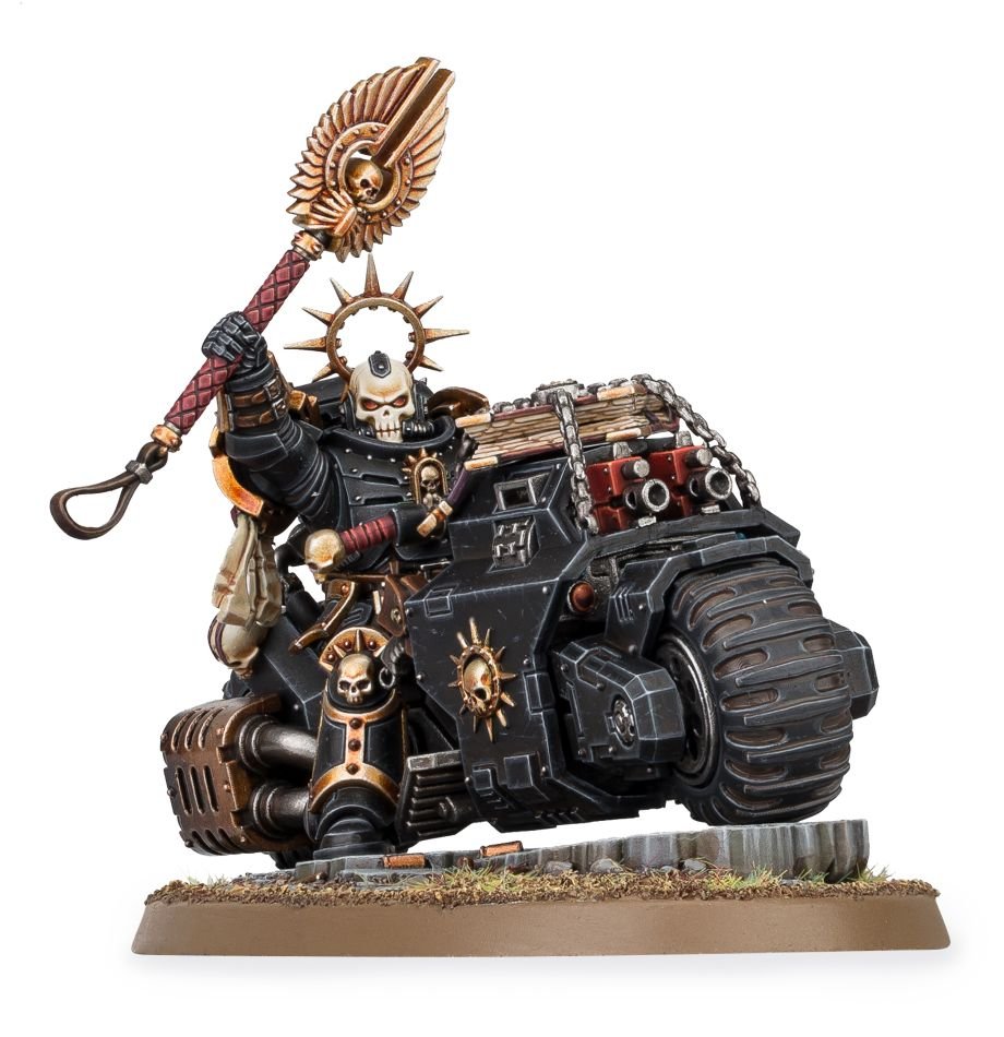 Warhammer 40K Space Marines: Primaris Chaplain on Bike